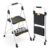 Urackify 2-Step Folding Ladder, Heavy-Duty 330 Lb Capacity