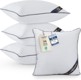 Utopia Bedding Cushion Inner Pads Cushion Stuffer Inserts, Hollowfibre Piping Pillows (4, White, 45×45 cm)