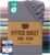 Utopia Bedding Fitted Sheet King, Grey – Deep Pocket 14 inch (35 cm) – Easy Care – OEKO-TEX Certified – Soft Brushed Microfibre Fabric – Shrinkage and Fade Resistant – Bottom Sheet