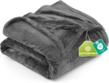 Utopia Bedding Flannel Fleece Throw Blanket (127x152cm – Grey) Lightweight Breathable fluffy blanket, Versatile Luxury Decorative Throws For Sofa, Bed, Chair & Couch – Cosy Home Gift