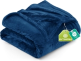 Utopia Bedding Fleece Throw Blanket 127x152cm Soft Warm Lightweight Breathable Small Versatile Luxury Decorative Throws For Sofa, Bed, Chair & Settees Cosy Home Gift For Adults, Navy