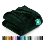 Utopia Bedding King Fleece Blanket 300GSM, Forest Green