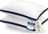 Utopia Bedding Pillows 2 Pack, Standard Bed Pillows, Brushed Fabric, Navy
