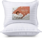 Utopia Bedding Toddler Pillows 2 Pack, 33 x 45 cm Cot Pillow, Kids Small Pillow, Soft and Breathable Pillows, Perfect for Travel (White) (Intended for Age 2 and up)