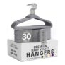 Utopia Home Velvet Hangers for Kids, Pack of 30, Grey