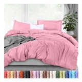 Utopia Queen Duvet Cover Set with Zipper, 2 Shams, Pink