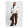 V Neck Argyle Knitted Jumper