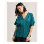 V-Neck Tie Detail Shirt