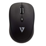 V7 MW100-1E Wireless Optical Mouse with 4 Buttons and 1600 DPI – Black