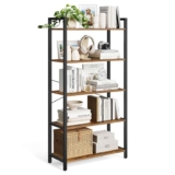 VASAGLE 5-Tier Bookshelf, Bookcase, Shelving Unit, for Office, Study, Living Room, Bedroom, 30 x 80 x 153 cm, Industrial