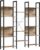 VASAGLE Bookcase, Bookshelf with 14 Shelves, Metal Frame, Shelf Unit for Living Room, Home Office, Industrial Style, 24 x 158 x 166 cm, Camel Brown and Ink Black LLS107K01