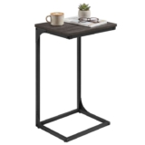 VASAGLE C-Shaped Side Table with Metal Frame