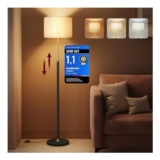 VASAGLE Floor Lamp, Adjustable 140-171 Cm, Fabric Lampshade