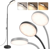 VASAGLE LED Floor Lamp for Living Room, 170 cm 12W Reading Lamp Floor Standing, 360 Rotating Head, 3 Color Temperature & 10 Brightness Levels, Matte Black LFL017BD03