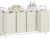 VASAGLE Laundry Basket, 4-Compartment Laundry Hamper, Pull-Out and Removable Liner Bags, Clothes Sorter, Shelf, Metal Frame, 4 x 40 L, 116 x 33 x 72 cm, Cream White and Matte White BLH401W01