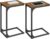 VASAGLE Set of 2 C-Shaped Side Table, Bedside Table, Sofa Side Table, Coffee Table, with Metal Frame, Industrial, for Living Room, Bedroom, Rustic Brown and Black LET354B01