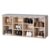 VASAGLE Shoe Bench, Shoe Rack, Storage Unit, 10 Compartments, with Cushion, for Entrance, 104 x 30 x 48 cm, Oak LHS10NL