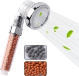 VEHHE High Pressure Shower Head with Filter Beads, 3 Spray Modes