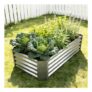 VERFARM Galvanized Raised Garden Bed Kit, 4x2x1 Ft, Open Base