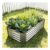 VERFARM Galvanized Raised Garden Bed Kit, 4x2x1 Ft, Open Base