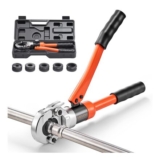 VEVOR Hydraulic Pipe Crimp Tool with V12V28 Jaws and Case