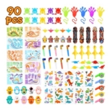 VEYLIN 90 Pcs Party Bag Fillers: Finger Skateboards, Dinosaurs, Stickers