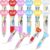 VEYLIN JOFONY Valentines Day Heart Shaped Ballpoint Pens, 4-in-1 Multicolor Retractable Ballpoint Pens with LOVE Design, 8.8cm/3.46in, Fun Writing Supplies for Kids