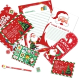 VEYLIN Letter to Santa Kit, 7PCS Letter to Santa Includes Letter, Envelopes, Door Hanger, Sticker Sheet and Pen