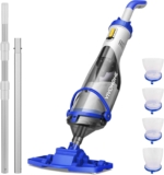VIVOHOME 4200LPH Swimming Pool Vacuum Cleaner with Length Adjustable Handle Rechargeable with Running Time Up to 60 Minutes Ideal for In-Ground Pools, Spas, and Hot Tubs