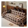 VIWATIN Vintage Chenille Sofa Throw, Taupe Dot, 1 Seater, 180x230cm