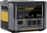 VTOMAN 1000W Portable Power Station, 828Wh Expandable LiFePO4 Battery 2000W Peak AC Output, Expandable to 2376Wh, 1-Hour Fast Charging (0-80%), Lightweight Power Station for Camping, Home Backup