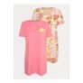Vacay Mode Fruit Print Longline Sleep T-Shirts 2 Pack