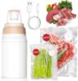 Vacuum Sealer, Portable Vacuum Sealer Machine for Food Storage, Powerful Handheld Saver Compact Vacuum Sealer Machine with 30 Reusable Vacuum Seal Bags, Sealing Press Clip