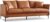 Valencia 3 Seater Leather Sofa, Genuine Leather Contemporary Couch with 2 Pillows, Living Room Furniture Easy to Clean – Jasper