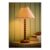 ValueLights Bobble Walnut Table Lamp with Pink Trim Scallop Shade