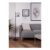 ValueLights Clarke Matt Black Metal Floor Lamp with Glass Globe Shade