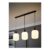 ValueLights Emery Frosted Swirl Matte Black 3 Drop Diner Ceiling Light