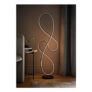 ValueLights Infinity Matt Black Swirl LED Floor Lamp