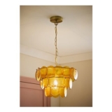 ValueLights Juliette Orange 3 Tier Disc Chandelier Ceiling Light