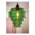 ValueLights Lane 5 Tier Green Glass Easy Fit Lamp Shade