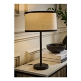 ValueLights Maura Twist Black Table Lamp with Trim Shade