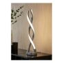 ValueLights Silver Infinity Double Twist Integrated LED Table Lamp