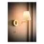 ValueLights Sonia Brushed Gold Adjustable Wall Light