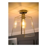 ValueLights Susie Chrome Flush Ceiling Light