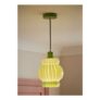 ValueLights Taffy Green Stripe Glass Pendant Ceiling Light