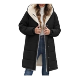 Vancavoo Womens Fleece-Lined Hooded Winter Parka