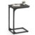 Vasagle C-Shaped Side Table, Bedside Sofa Coffee side Table, Metal Frame, Industrial – Black or Grey
