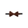 Velvet Bow Tie, Self Tie – Brown
