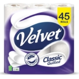 Velvet Classic Quilts Toilet Roll 45 Rolls (£11.52 S&S)