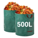 Velway 500L Heavy Duty Garden Waste Bags, 2 Pack Reusable Garden Sacks